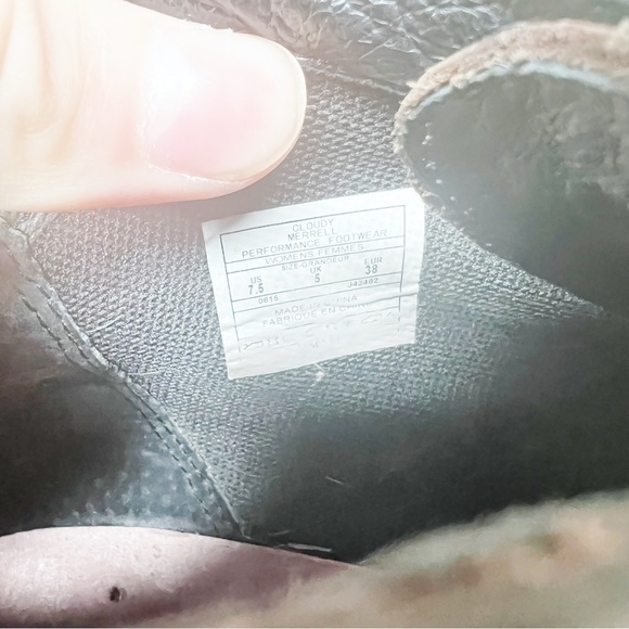 Merrell Cloudy Brown Leather Ankle Booties Size 7.5 Women’s - Picture 5 of 6